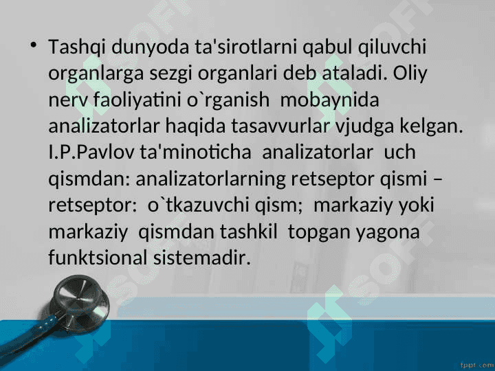 Eshitish va ko'rish qobilyatini baholash tamoyillari 2
