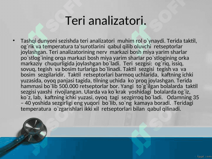 Eshitish va ko'rish qobilyatini baholash tamoyillari 5