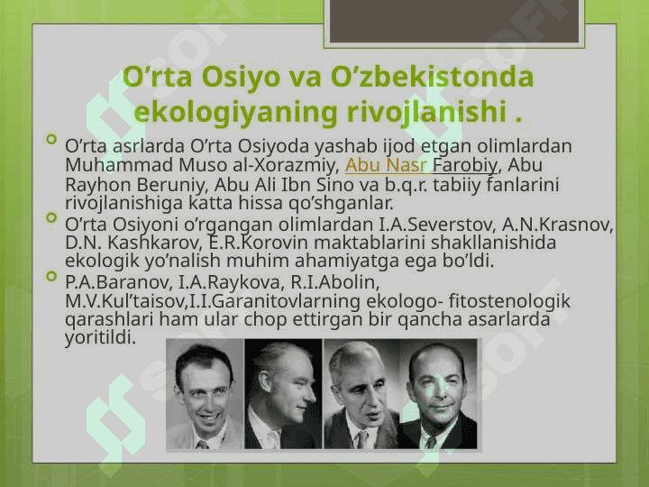 O'zbekistonda ekologiya fanining qisqacha rivojlanish tarixi 3