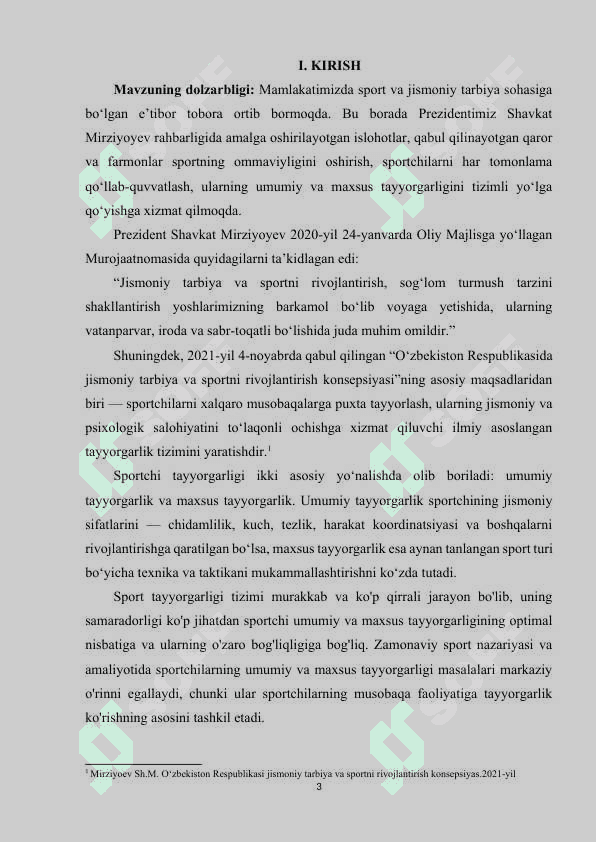 Sportchi umumiy va maxsus tayyorgarligining birligi 3