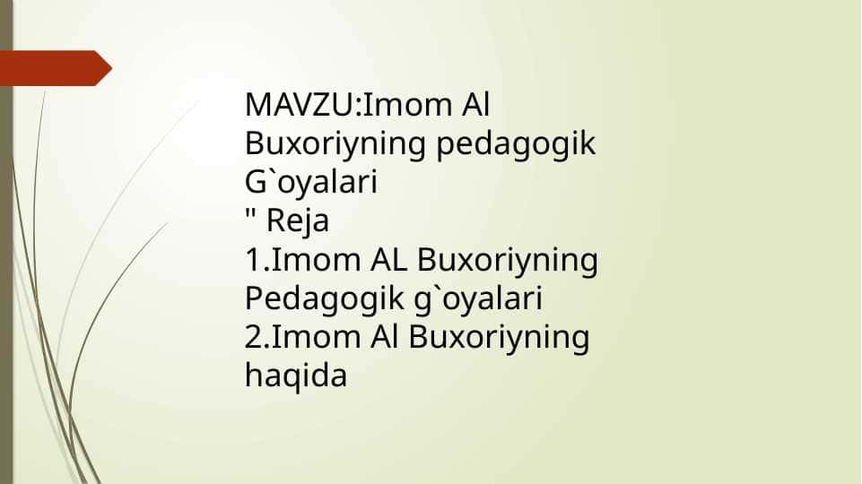 Imom Al buxoriy