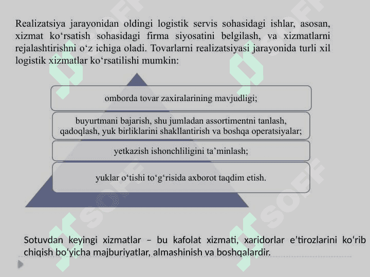 Logistikada xizmat koʻrsatish va servise 4