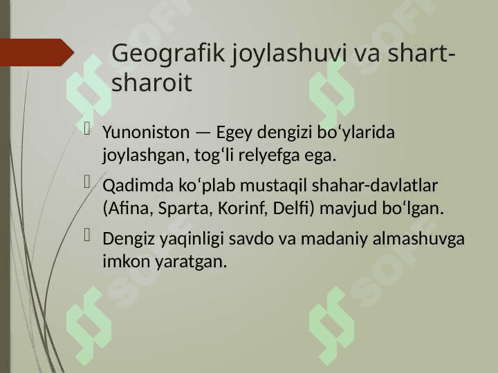 QADIMGI YUNONISTON MADANIYATI, SIVILIZATSIYASI VA TARIXI 3