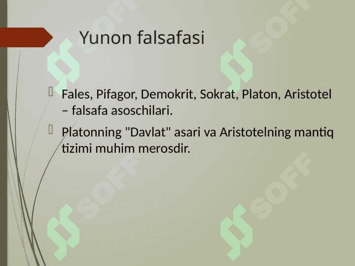 QADIMGI YUNONISTON MADANIYATI, SIVILIZATSIYASI VA TARIXI 4