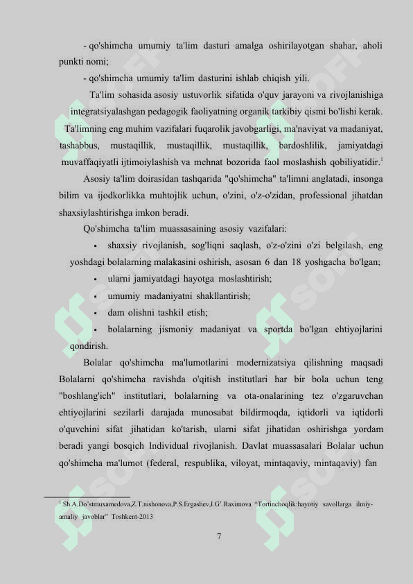 BOLALAR MUASSASASIDA IJTIMOIY PEDAGOGIKANING KASBIY MAQOMI VA VAZIFALARI 7