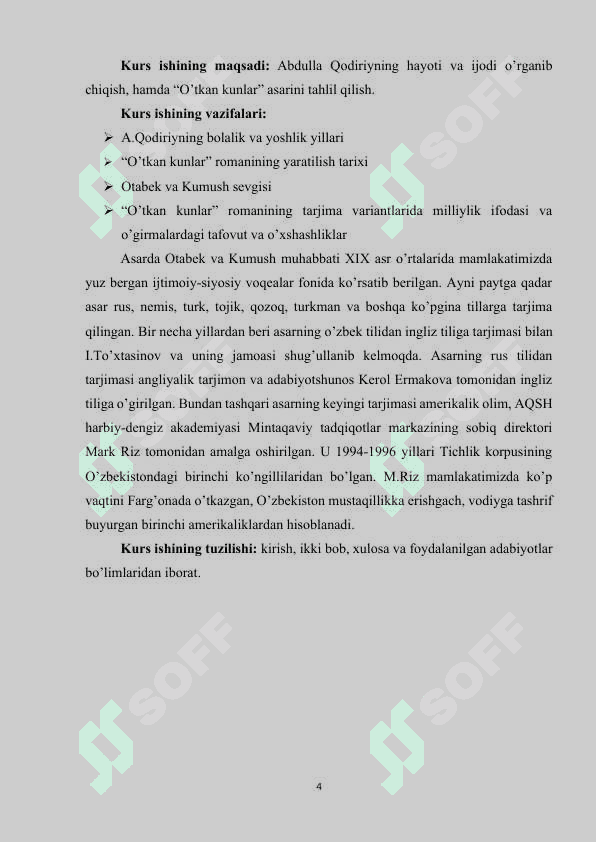 O'TKAN KUNLAR ASARI BIRINCHI ROMAN 4
