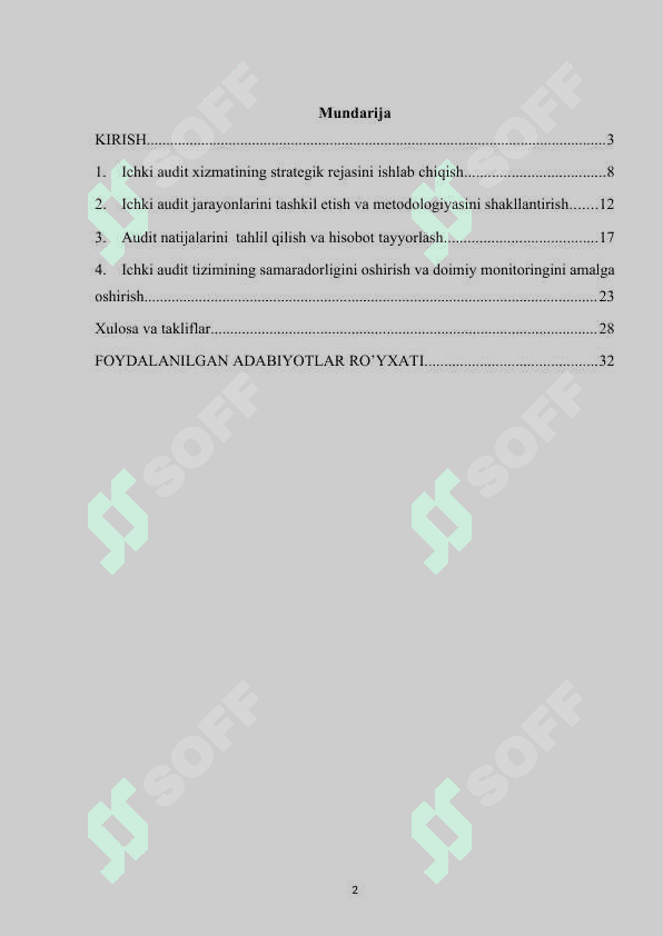 ICHKI AUDIT XIZMATINING ISHINI REJALASHTIRISH 2