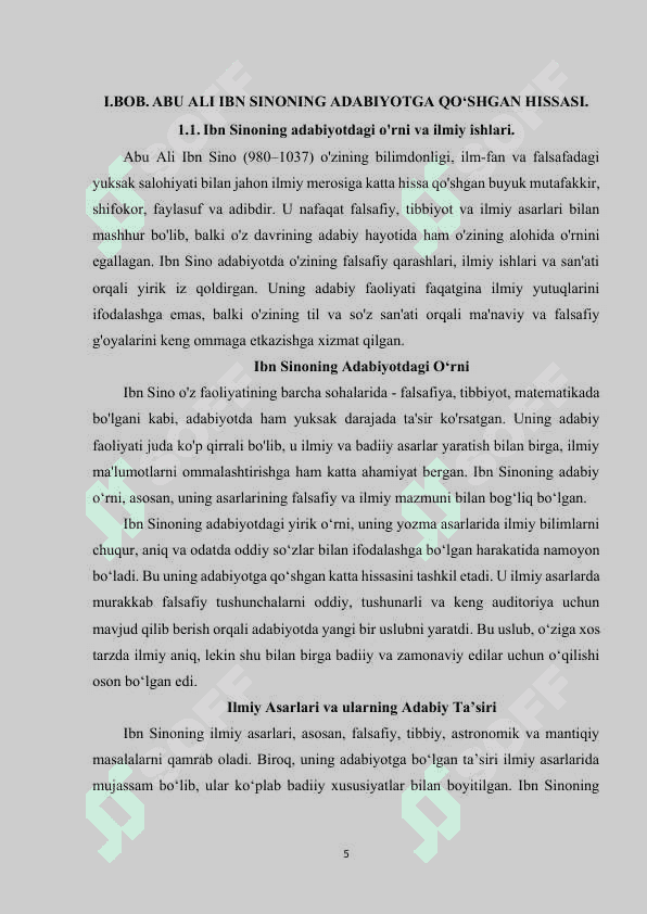 Abu ali ibn Sinoning adabiy faoliyati 5