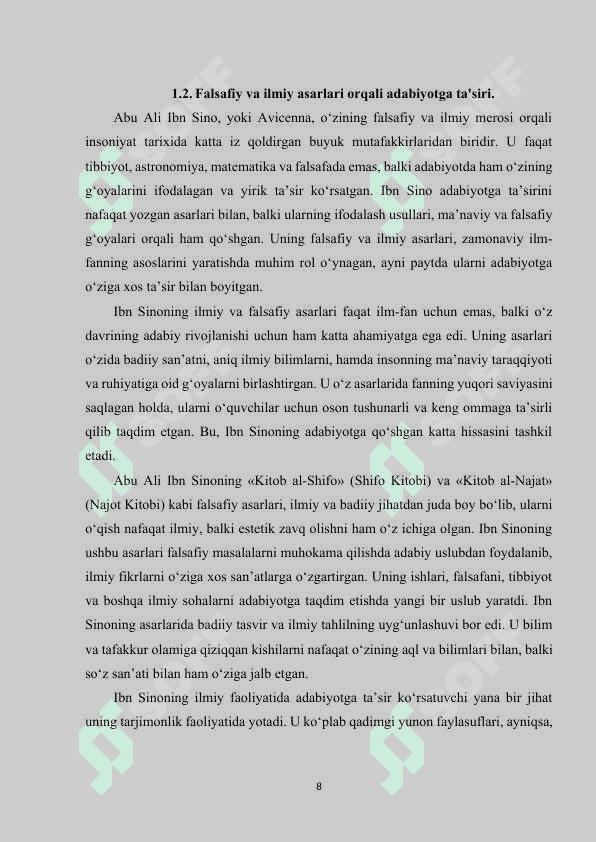Abu ali ibn Sinoning adabiy faoliyati 8