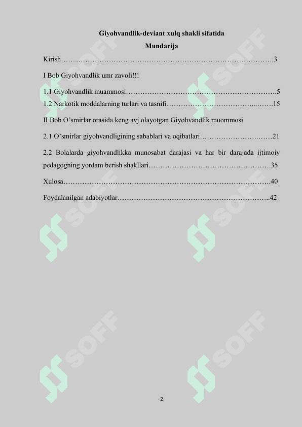 Giyohvandlik divident huquq sifatida 2