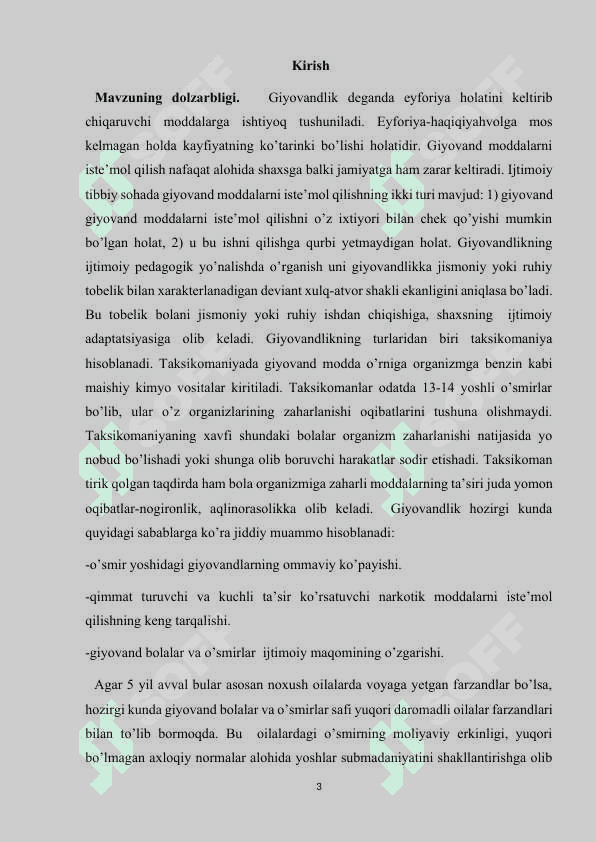 Giyohvandlik divident huquq sifatida 3