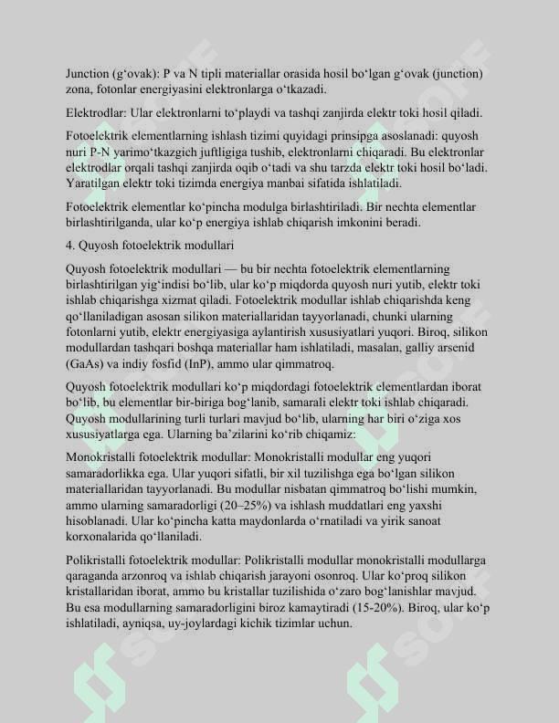 Quyosh fotoelektrik elementlari va modullari 3
