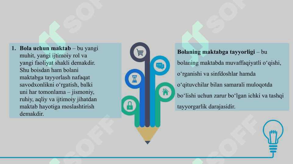 Bolaning maktab ta'limiga tayyorligi tushunchasi 8