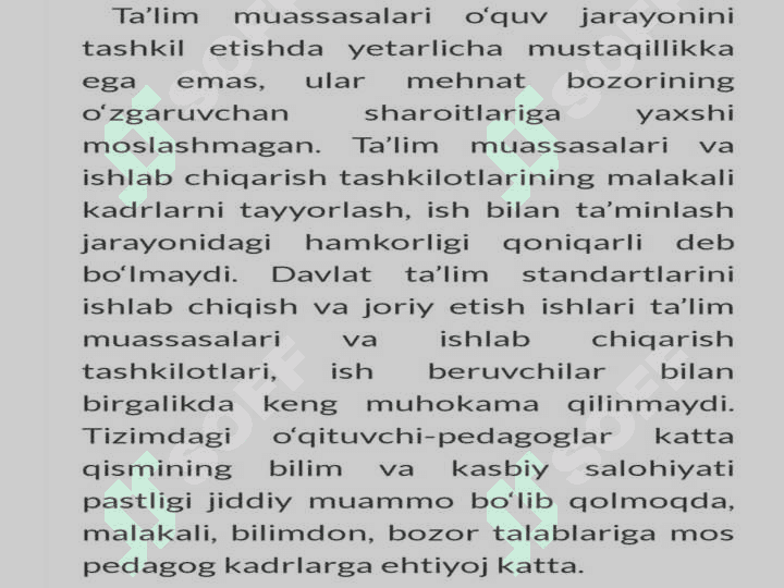 Ta'lim tizimi muammo va yechimlari 6