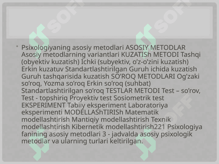 Psixologiya Fanining Zamonaviy Metodlari 4