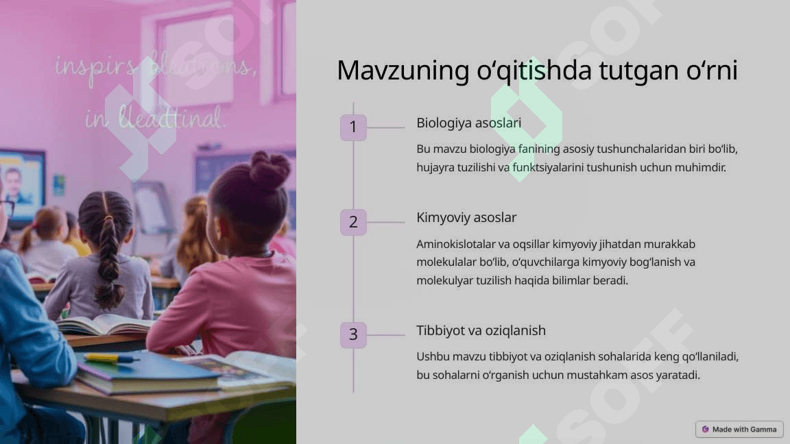 Aminokislotalar va oqsillar 3