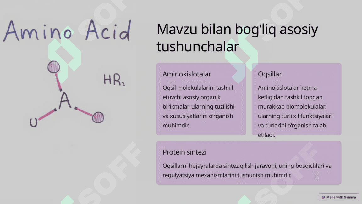 Aminokislotalar va oqsillar 4