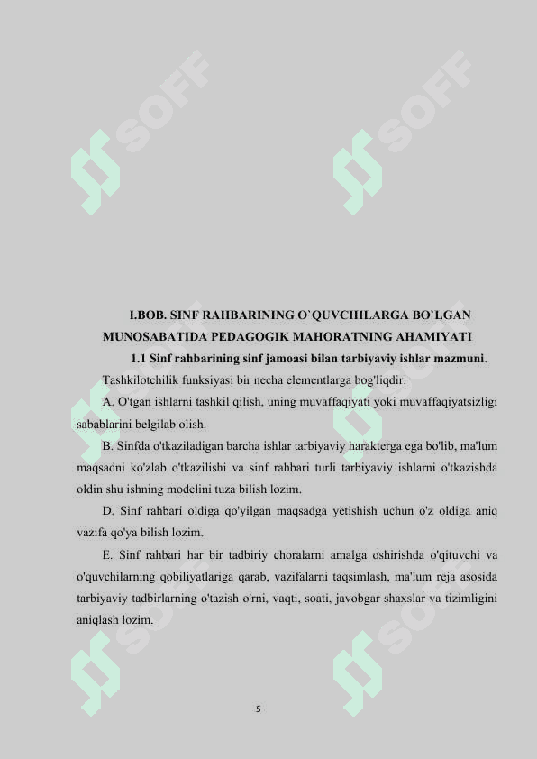 Sinf rahbarining o'quvchilarga bo'lgan munosabatida pedagogik mahoratning ahamiyati 5