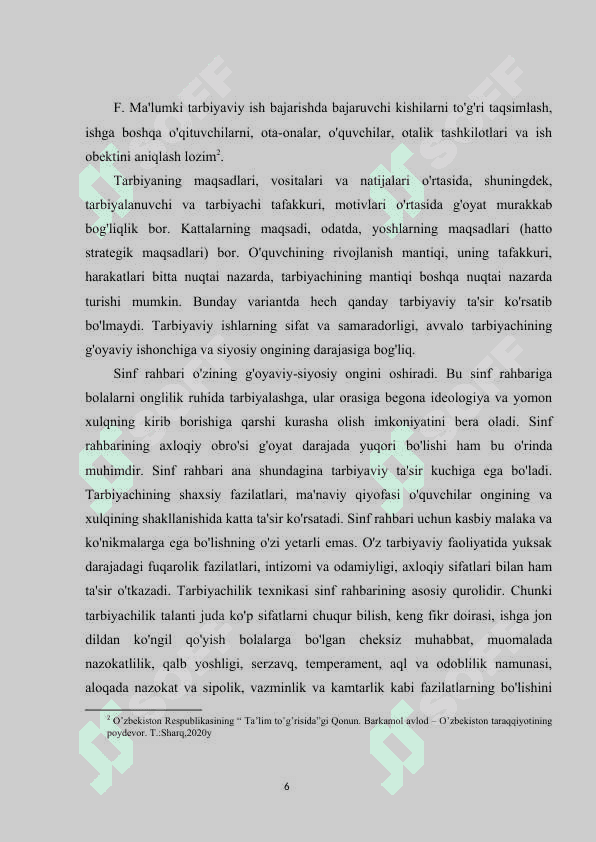 Sinf rahbarining o'quvchilarga bo'lgan munosabatida pedagogik mahoratning ahamiyati 6