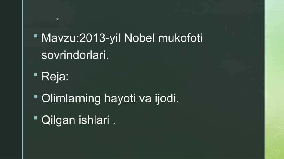2013-yil Nobel mukofoti sovrindorlari 1