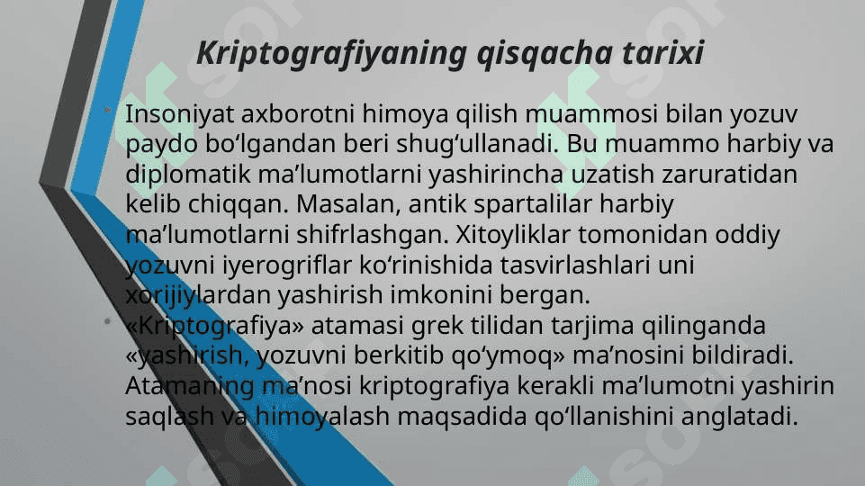 Kriptografya tarixi,shifrlash algoritmlari 3