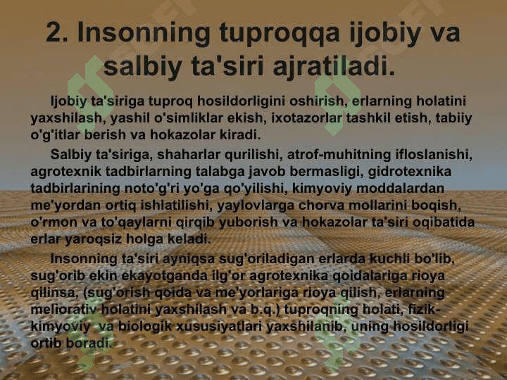 Tuproq kislotaligi va ishqoriyligi 7