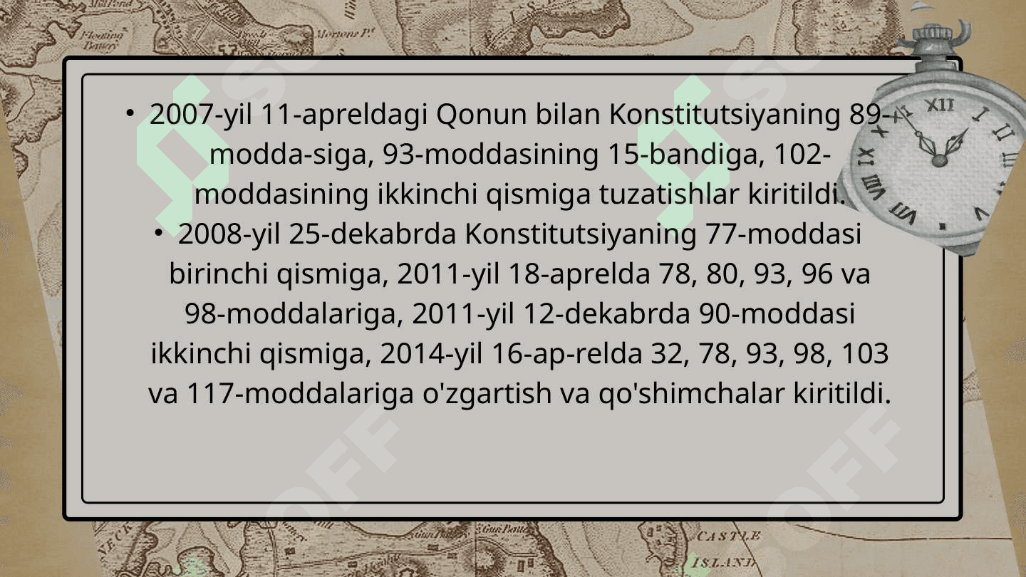 “ Mustaqil Oʻzbekistonda konstitutsiyaviy-huquqiy normalarning shakllanishi va rivojlanishi’’ mavzusida tayyorlagan taqdimoti 7