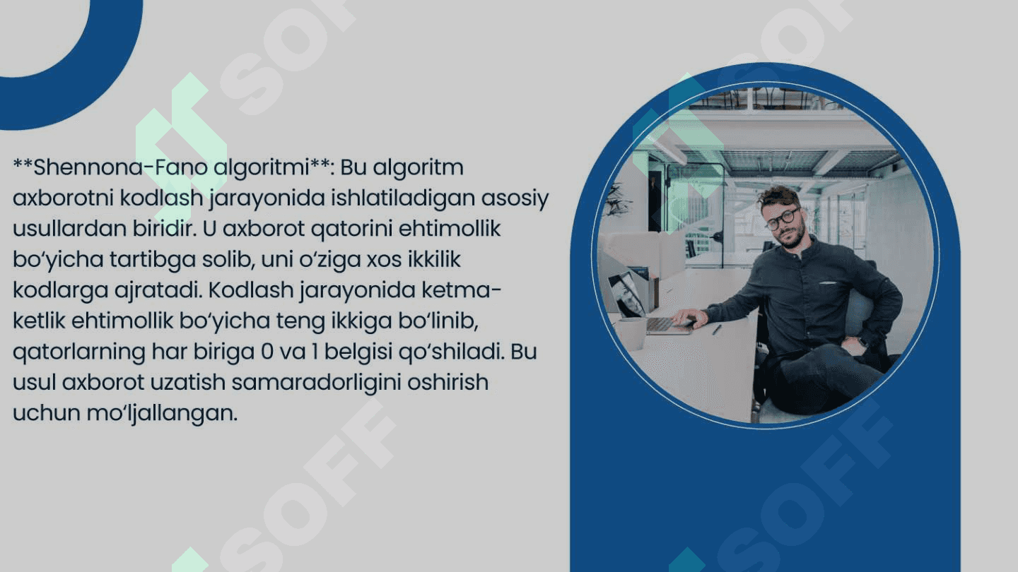Axborotni kodlashtirishning samarali usullarini tadqiq qilish (shennona-fano va xaffmen algoritmlari) Diskret kanallar holatini gilbert modeli asosida modellashtirish Xemming kodini kodlash va dekodlash jarayonini modellashtirish va natijalarini tahlil qilish 4
