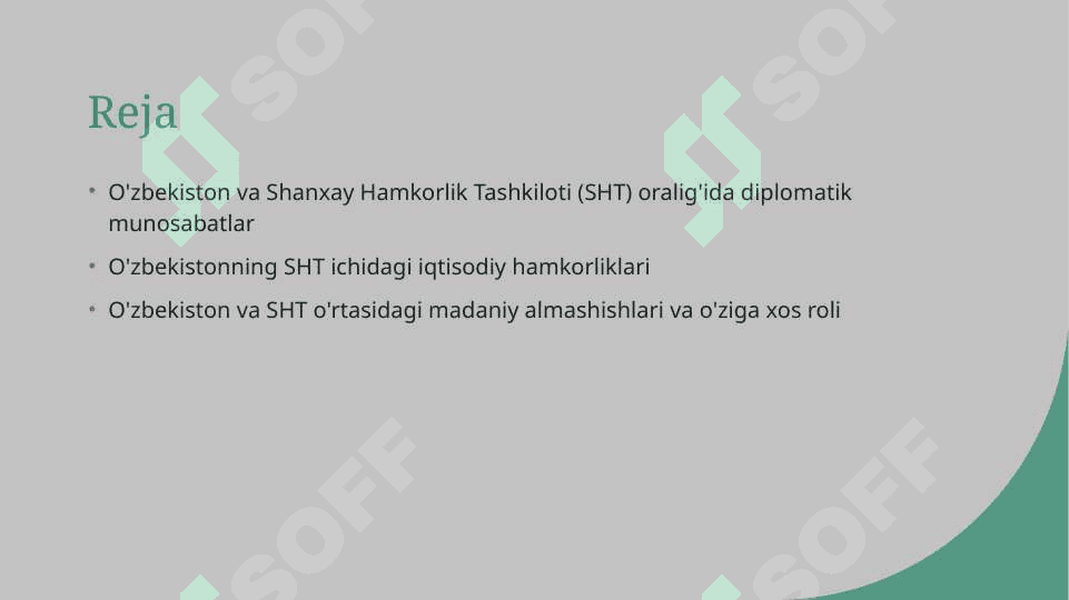 Shanxay hamkorlik tashkiloti bilan Oʻzbekistonning aloqalari 2