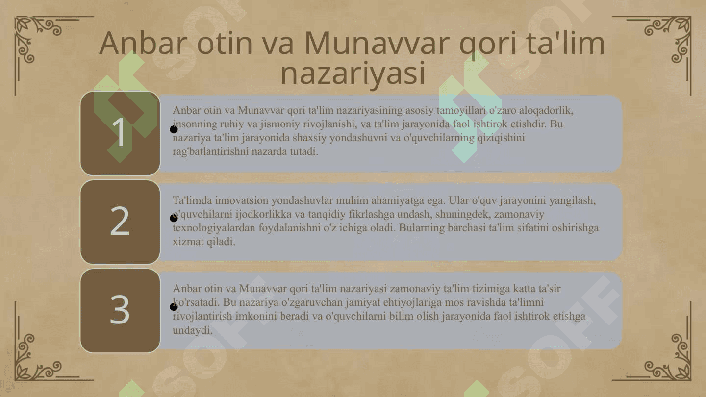 Anbar otin va Munavvar qori Abdurashidxonovning pedagogik qarashlari 3