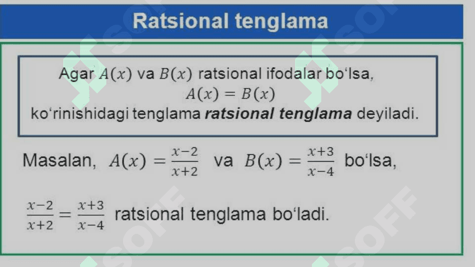 Ratsional koeffitsentli koʻphadlar 2