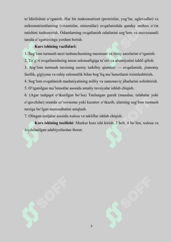 SOG’LOM TURMUSH TARZI TO’G’RI OVQATLANISH 5