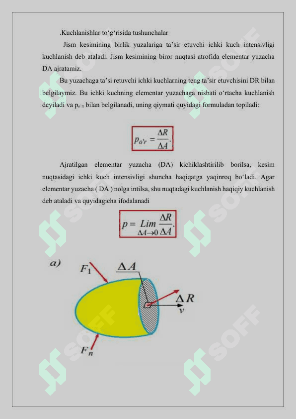 Cho`zilish va siqilish . Sterjinning kondalang kesimdagi ichki kuch va kuchlanishlari . Absalyut   deformatsiya . Guk qonuni. 8