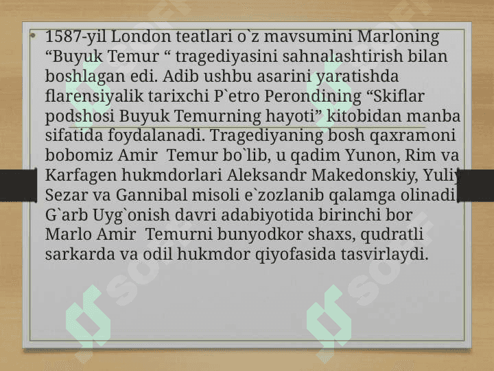 Amir  Temur" G`arbni larzaga solgan siymo 6