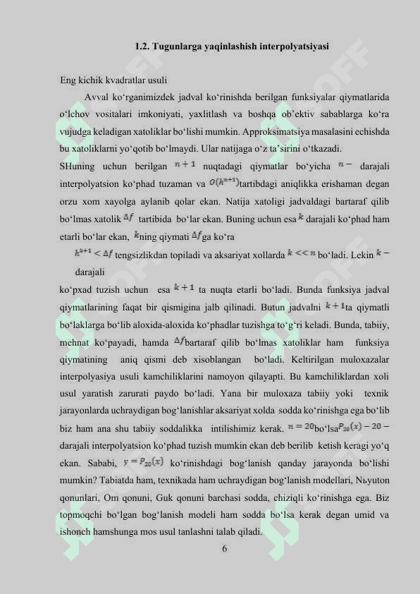 LOGRANJ INTERPOLYATSION FORMULASINING MATLAB DASTURIDAGI TADBIG’I.(KURS ISHI) 7