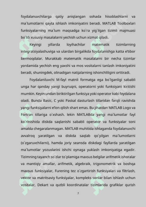 MATLABDA FUNKSIYA GRAFIGINI CHIZISH 6