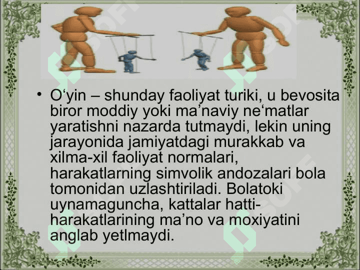 Faoliyat va uning turlari 8