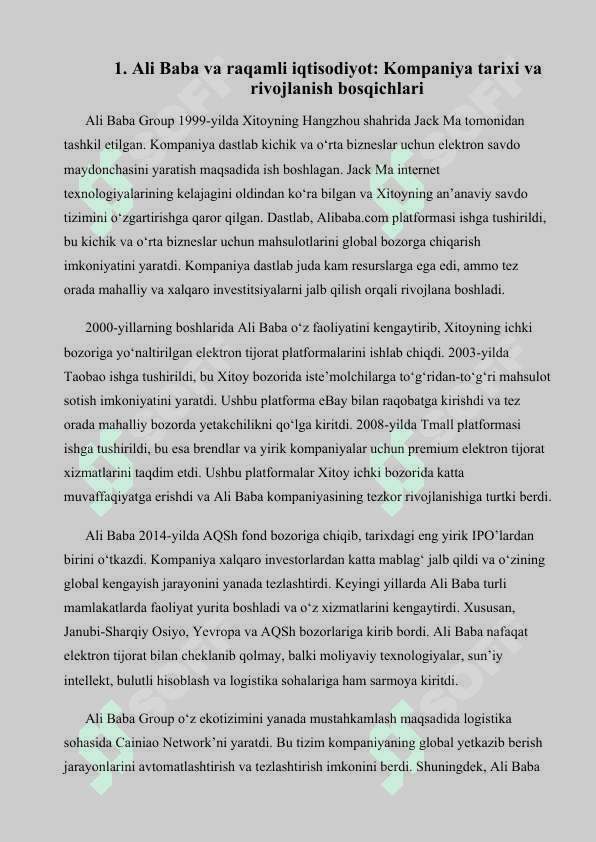 Ali Baba raqamli iqtisodiyotida global elektron tijorat lideri sifatida.docxAli Baba raqamli iqtisodiyotida global elektron tijorat lideri sifatida.docx 3