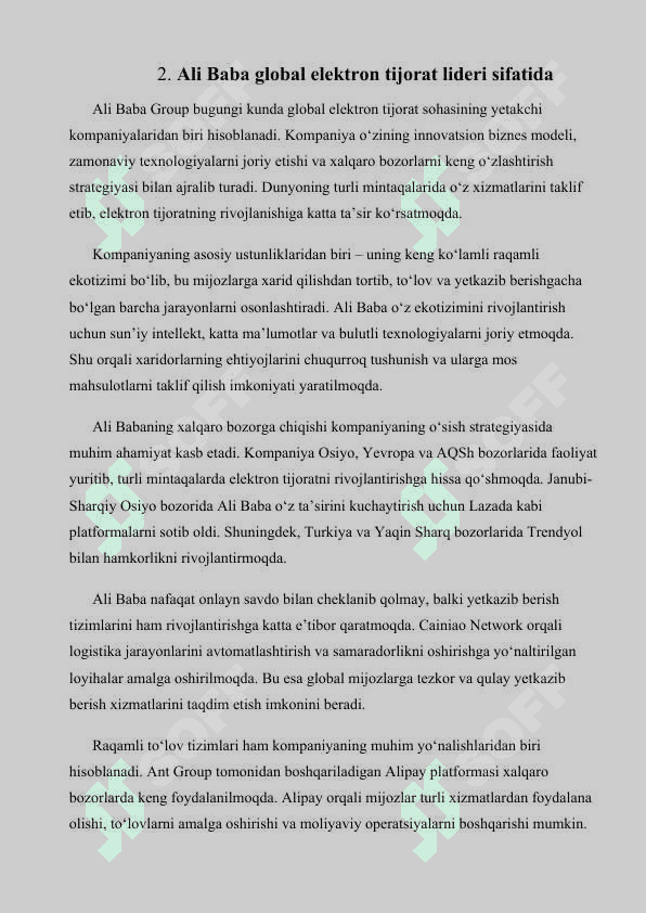 Ali Baba raqamli iqtisodiyotida global elektron tijorat lideri sifatida.docxAli Baba raqamli iqtisodiyotida global elektron tijorat lideri sifatida.docx 7