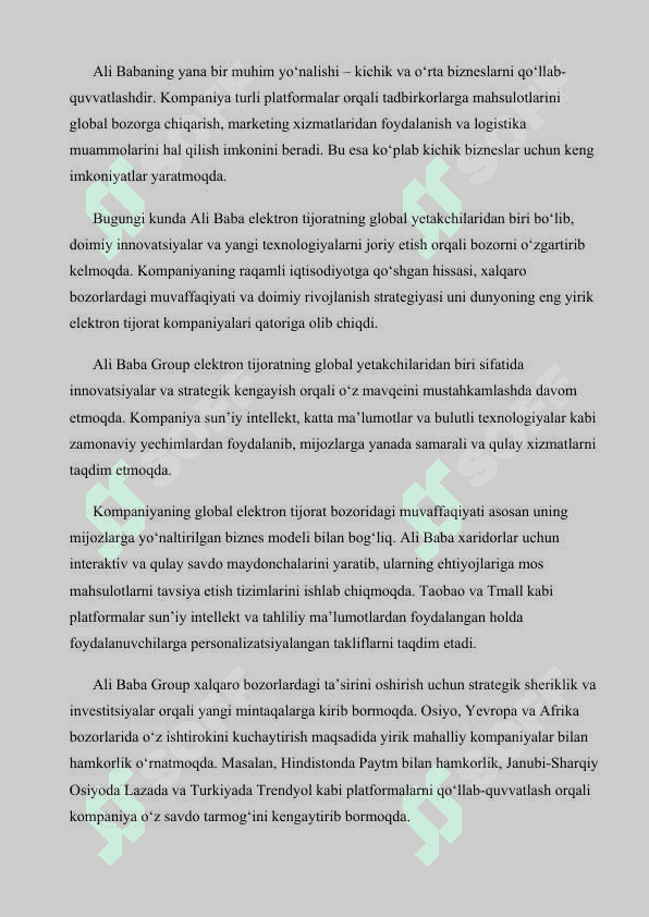 Ali Baba raqamli iqtisodiyotida global elektron tijorat lideri sifatida.docxAli Baba raqamli iqtisodiyotida global elektron tijorat lideri sifatida.docx 8