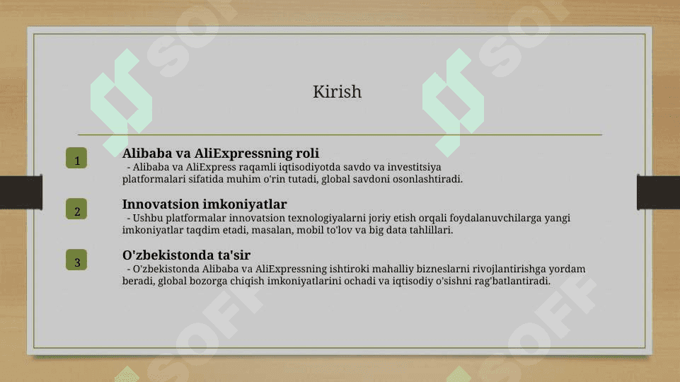 Ali bobo Ali bobo raqamli iqtisodiyotida global elektron tijorat lideri sifatida.pptxiqtisodiyotida global elektron tijorat lideri sifatida.pptx 3