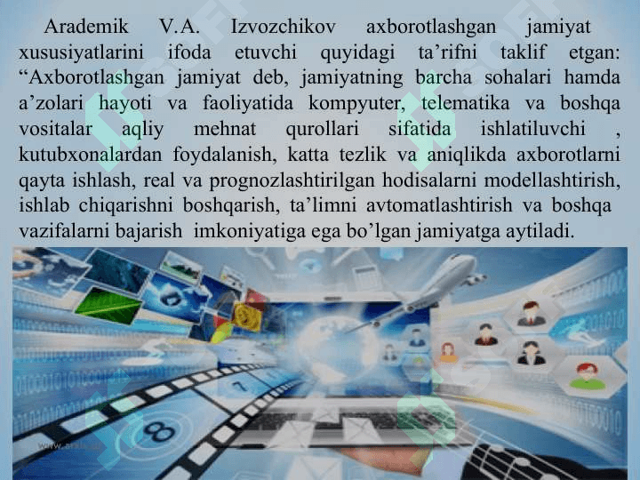 Axborotlashgan jamiyat va uning istiqbollari.ppt 6