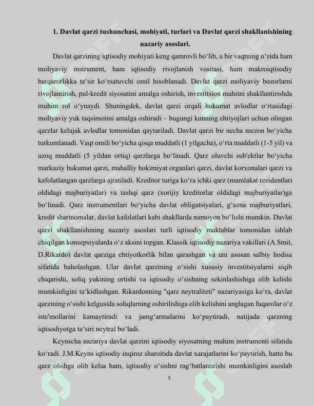 Davlat qarzining ijtimoiy iqtisodiy ahamiyati 5