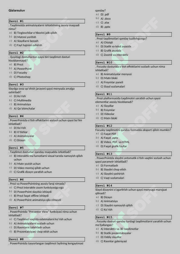 informatikadan test 3
