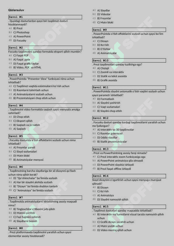 informatikadan test 5