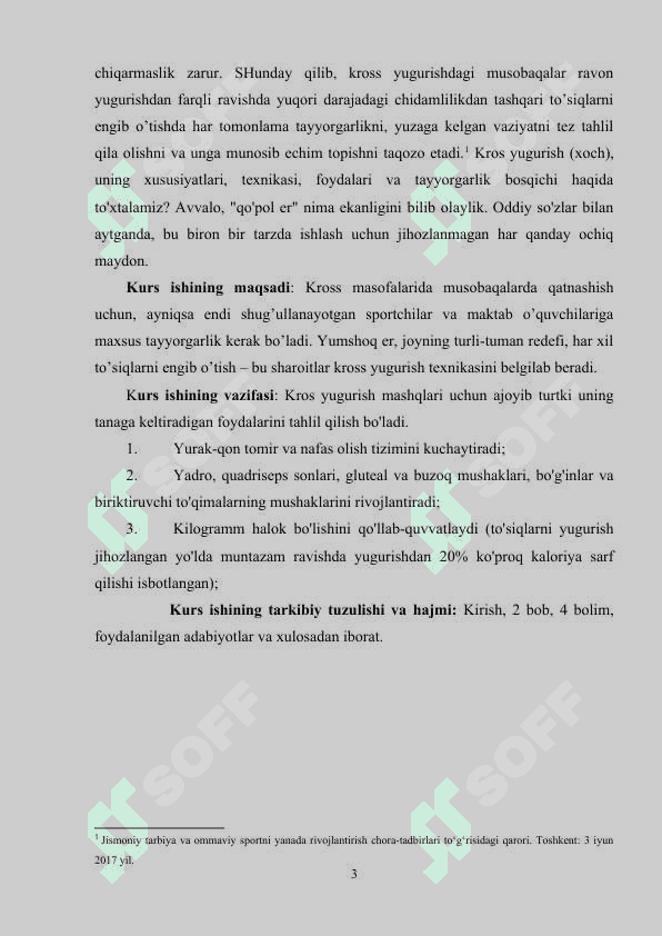 Kross yugurishlari bo'yicha musobaqalarga tayyorlash 3
