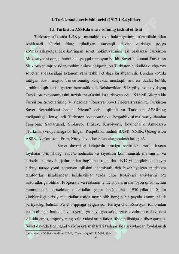 Sovet Ittifoq davrida arxiv ishi tarixi 4