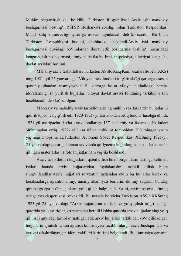 Sovet Ittifoq davrida arxiv ishi tarixi 7