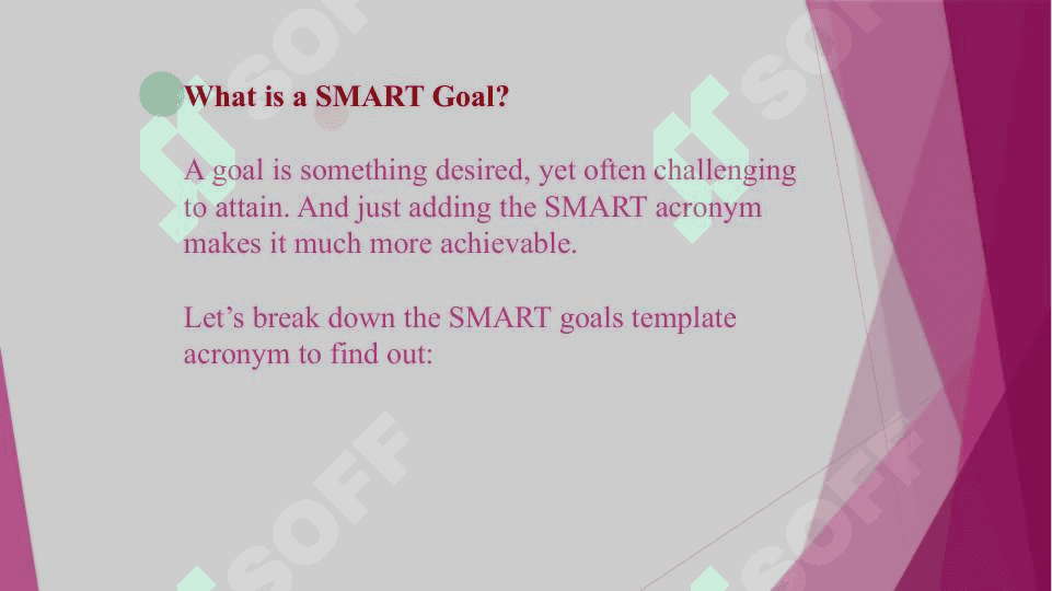 Setting goals. SMART goals 3