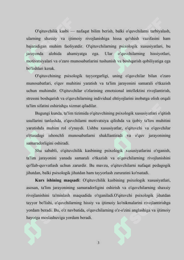 O‘QITUVCHILIK KASBINING PSIXOLOGIK XUSUSIYATI 3